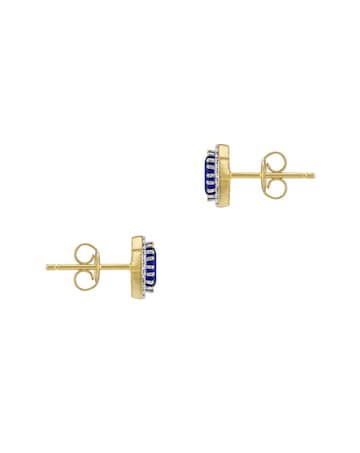9ct Yellow Gold Lab Diamond Sapphire Er