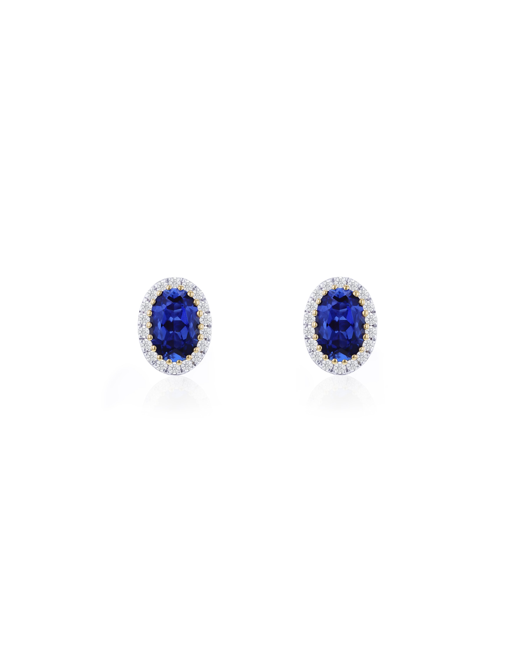 9ct Yellow Gold Lab Diamond Sapphire Er