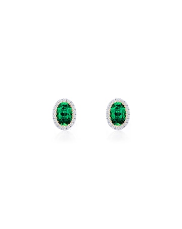 9ct Yellow Gold Lab Diamond Emerald Er