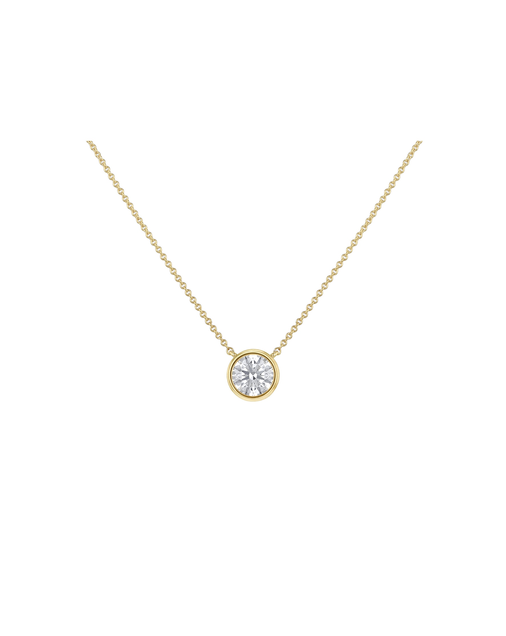 9ct Yellow Gold Lab Diamond 1Ct Necklace