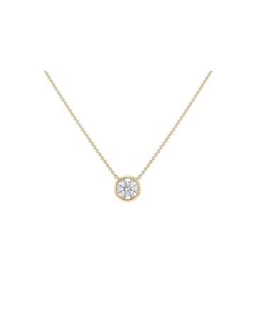 9ct Yellow Gold Lab Diamond 1Ct Necklace