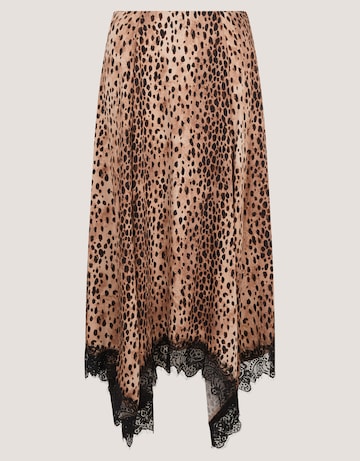 Monsoon Babette Leopard Print Midi Skirt