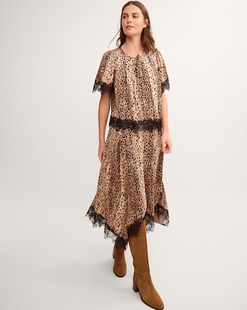 Monsoon Babette Leopard Print Lace Top