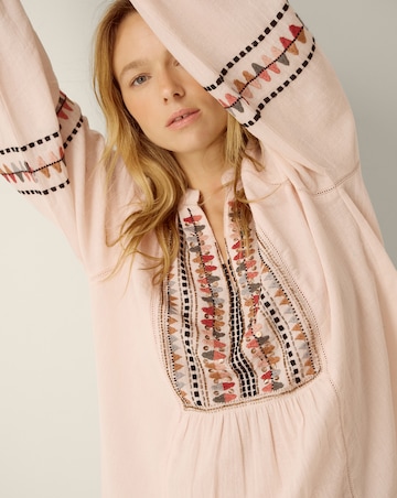 Monsoon Aoife Geometric Embroidered Top