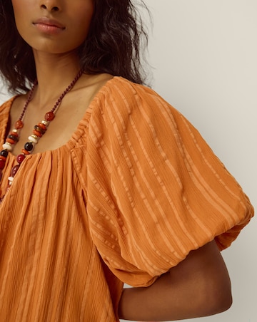 Monsoon Yara Puff Sleeve Mini Dress