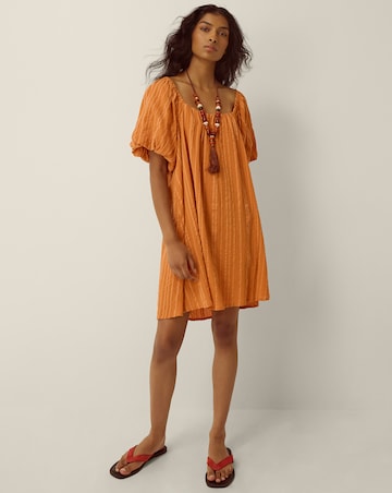 Monsoon Yara Puff Sleeve Mini Dress