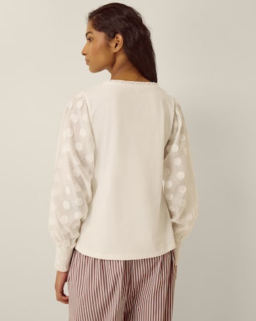 Monsoon Ferne V-Neck Polka Dot Top
