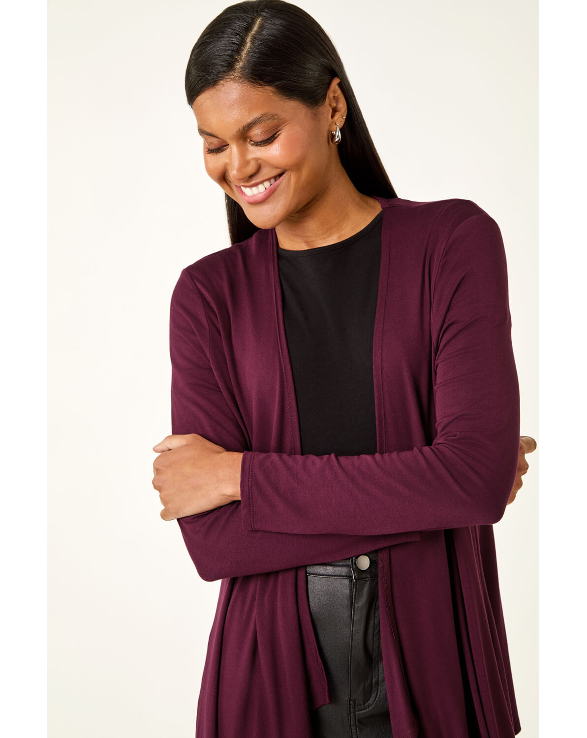 Roman Waterfall Stretch Cardigan