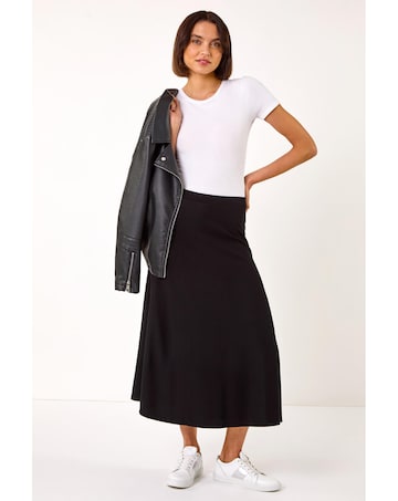 Roman A-Line Pull On Stretch Skirt