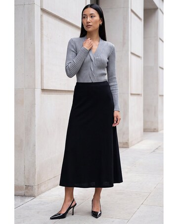 Roman A-Line Pull On Stretch Skirt