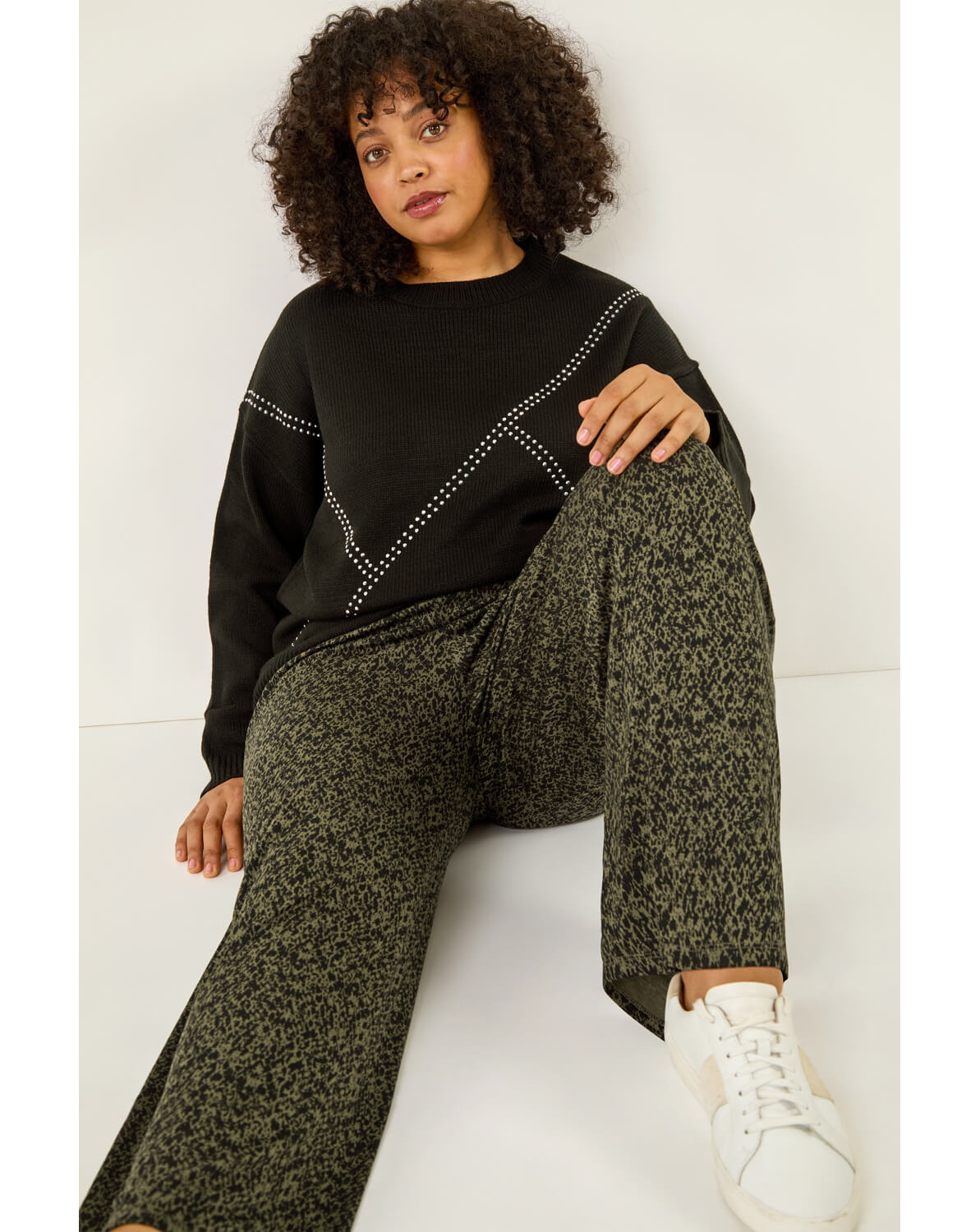 Roman Curve Paisley Wide Leg Culottes