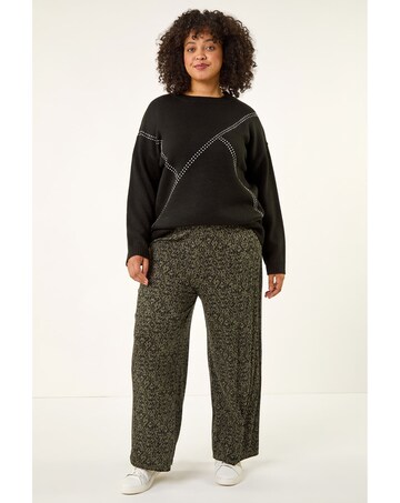 Roman Curve Paisley Wide Leg Culottes
