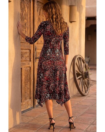 Roman Speckled Hanky Hem Dress