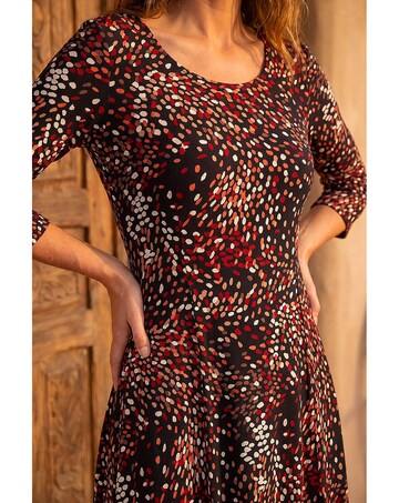 Roman Speckled Hanky Hem Dress