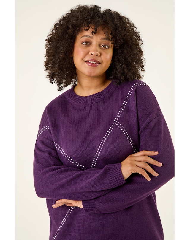 Roman Curve Hotfix Knit Jumper