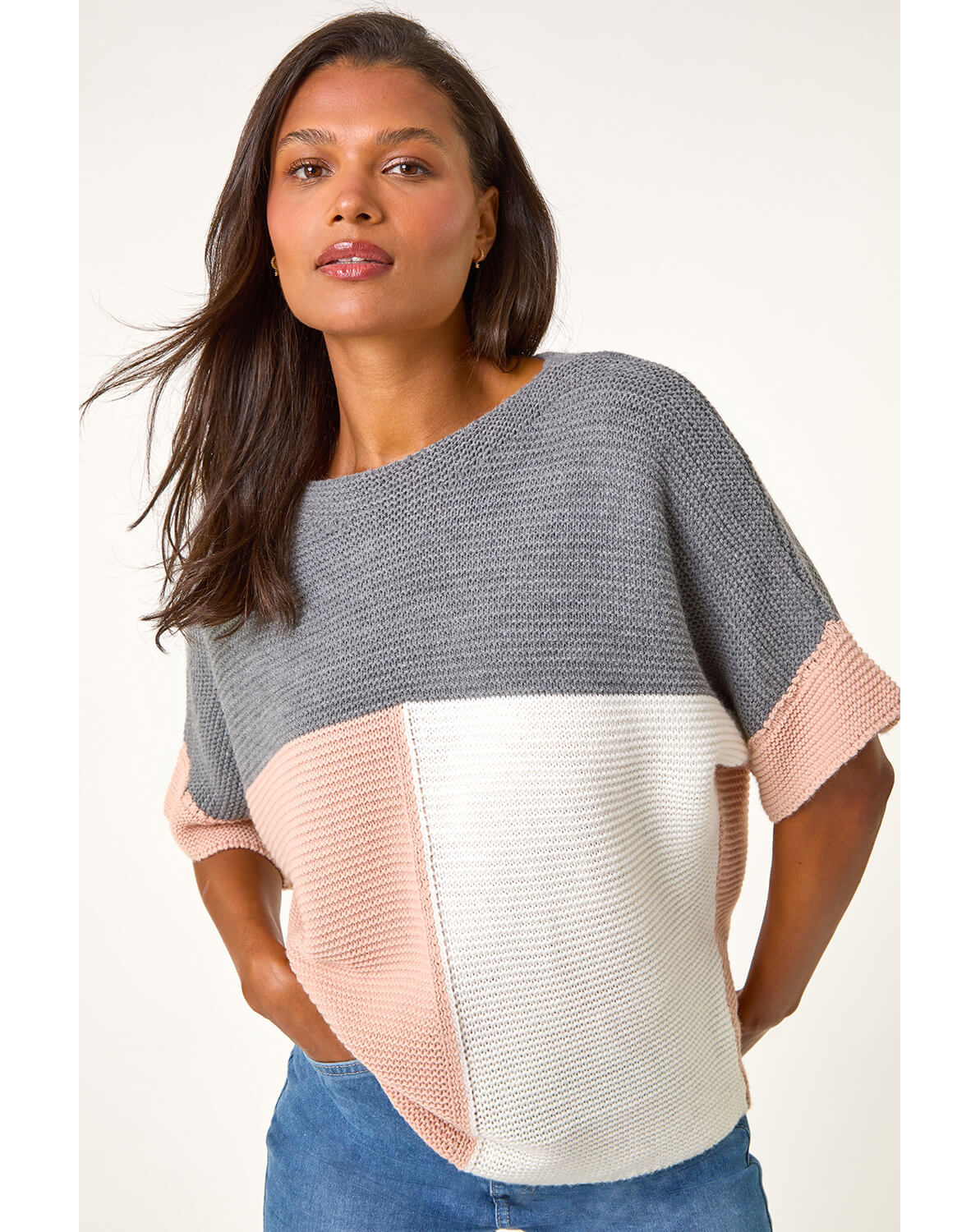 Roman Colour Block Knitted Jumper