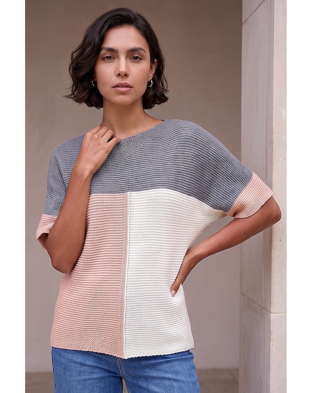 Roman Colour Block Knitted Jumper