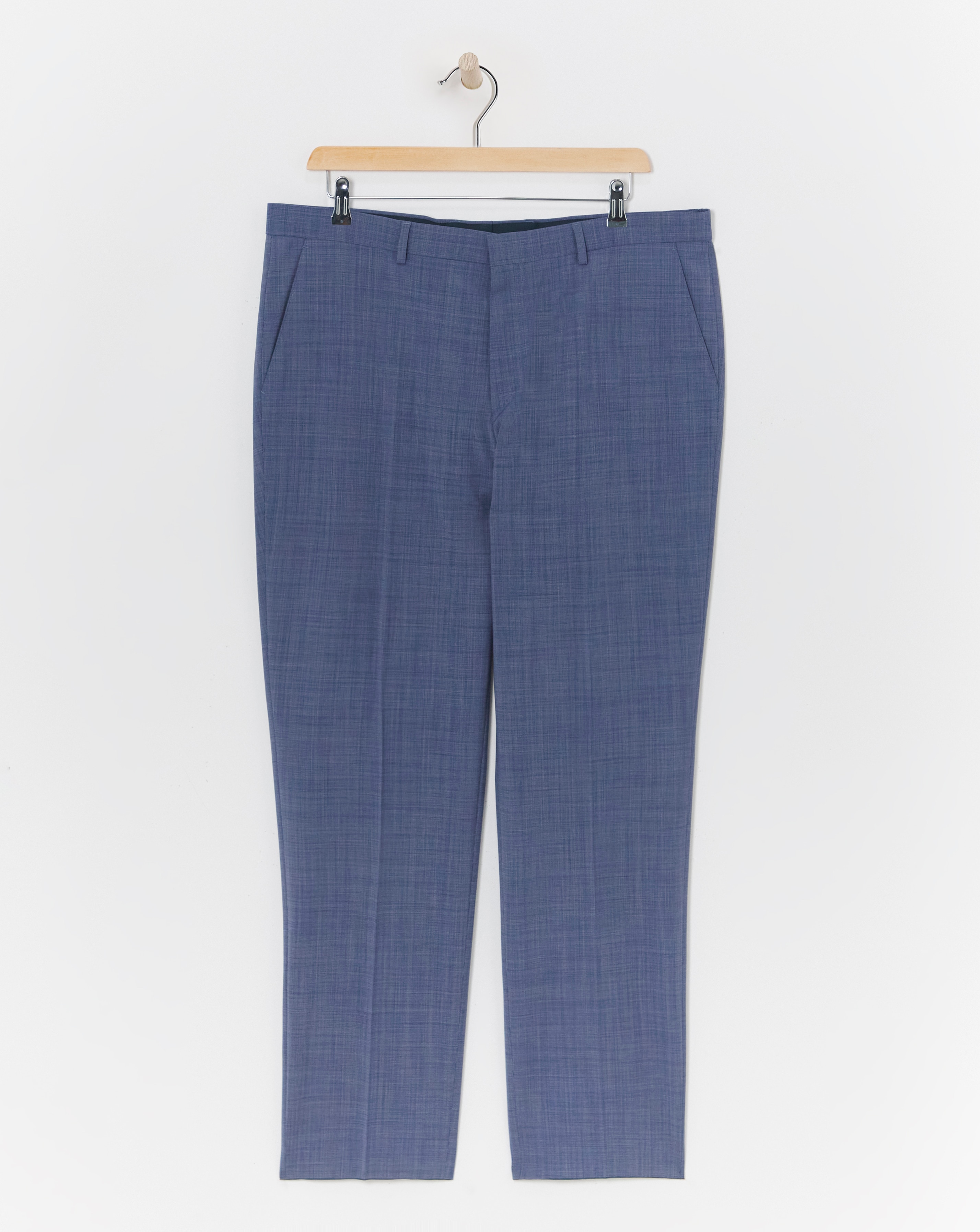 BOSS Blue Wool Mix Suit Trouser