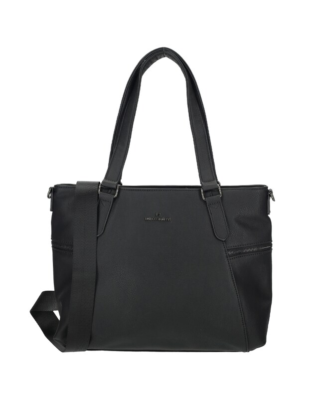 Roxy Two Handle Vegan Leather Shoulder Bag with Nylon Strap