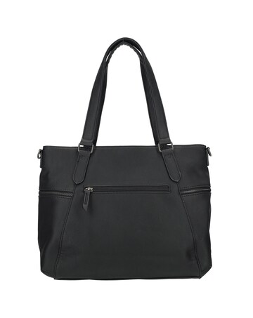 Roxy Two Handle Vegan Leather Shoulder Bag with Nylon Strap