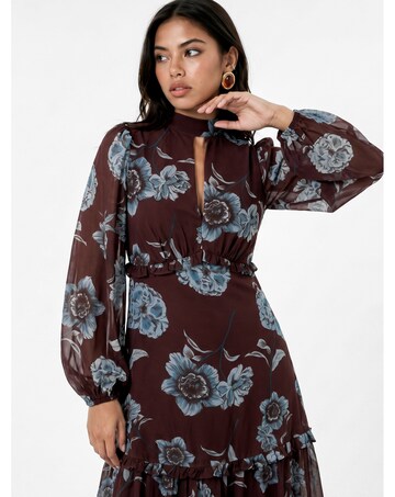 Anaya Floral Print Tiered Maxi Dress