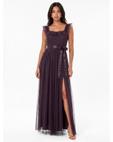 Anaya Ruffled Square Neck Maxi Dress