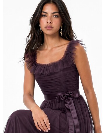 Anaya Ruffled Square Neck Maxi Dress