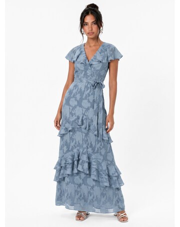Anaya Burnout Fabric Maxi Dress