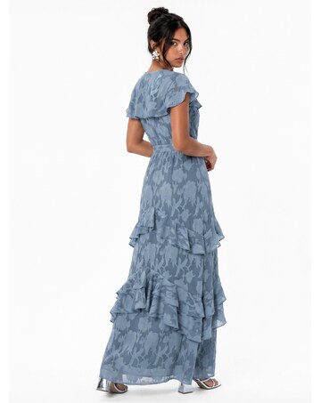 Anaya Burnout Fabric Maxi Dress