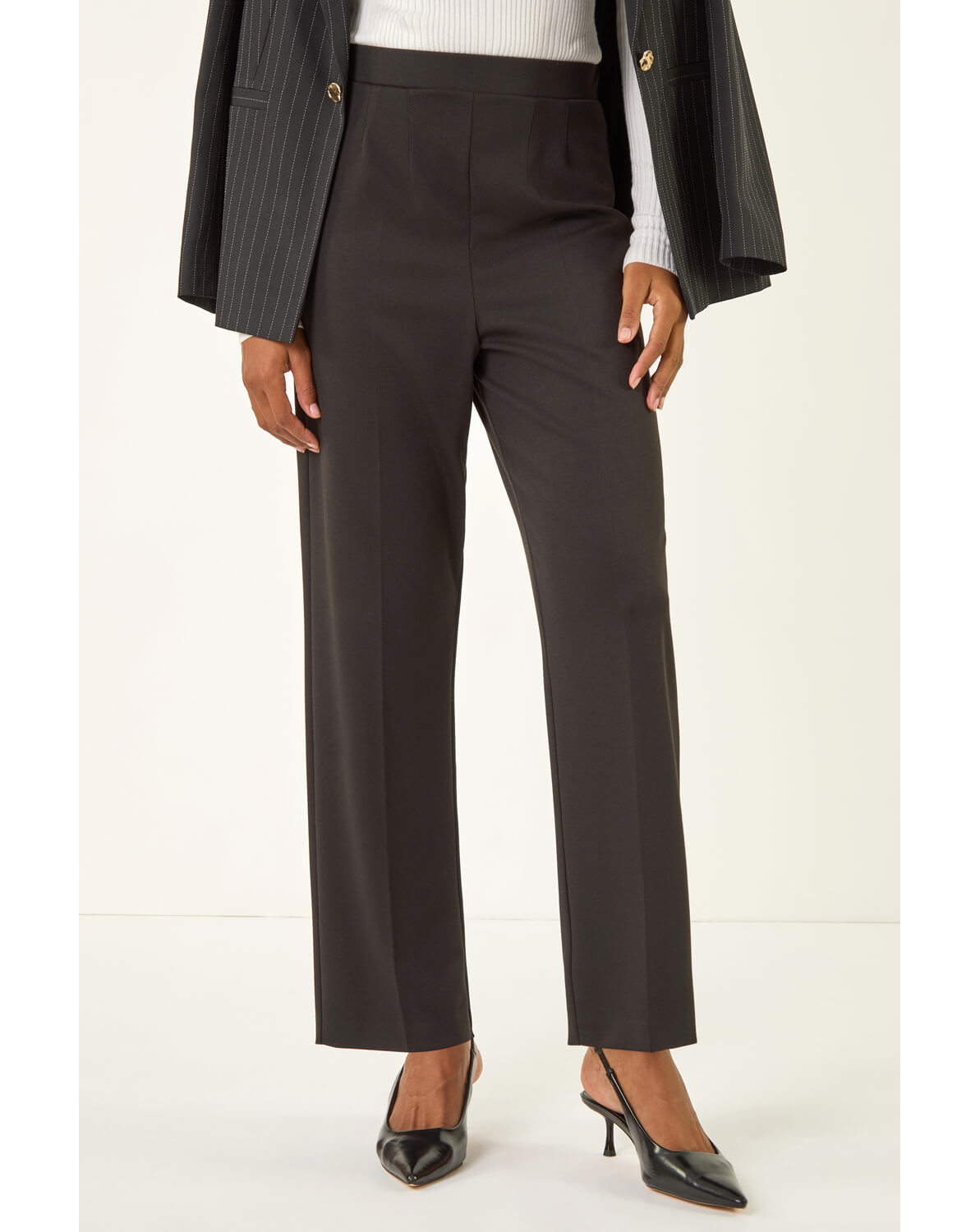 Roman Straight Leg Ponte Stretch Trouser