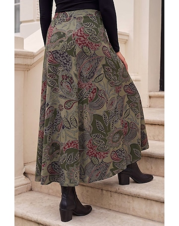 Roman Paisley Print Skirt