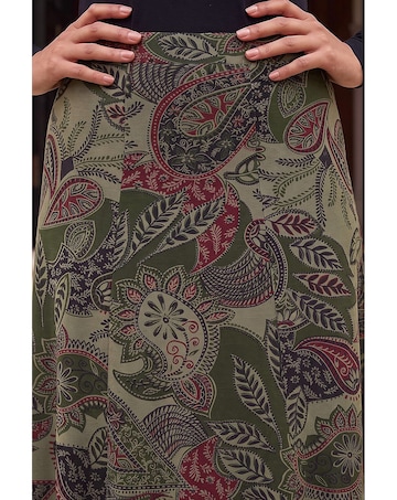 Roman Paisley Print Skirt