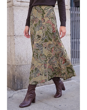 Roman Paisley Print Skirt