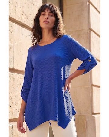 Roman Textured Stretch Tunic Top