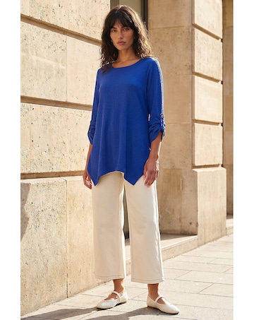 Roman Textured Stretch Tunic Top