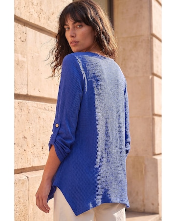 Roman Textured Stretch Tunic Top