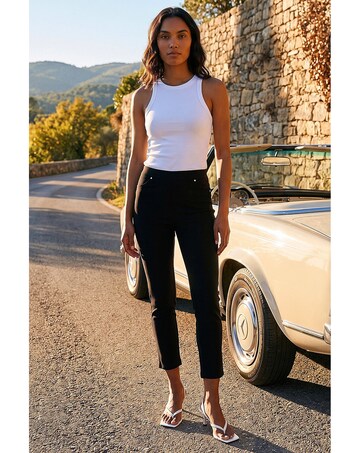 Roman Elastic Waist Stretch Jean Trouser