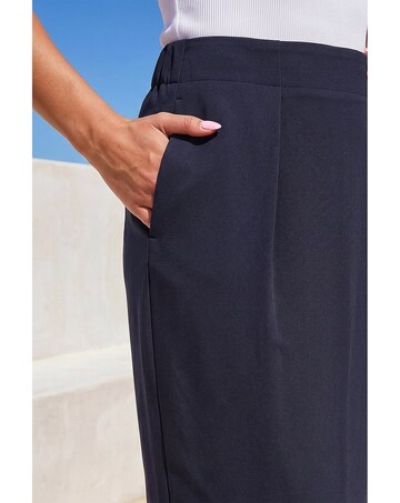 Roman Pull On Pleated Stretch Skirt