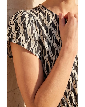 Roman Abstract Geo Print Midi Dress