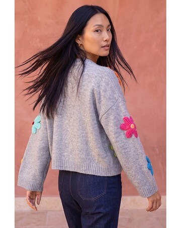 Roman Multi Floral Knit Cardigan