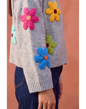 Roman Multi Floral Knit Cardigan