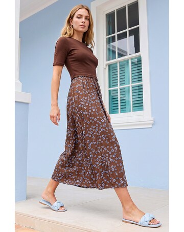 Roman Floral Print Knit Dress