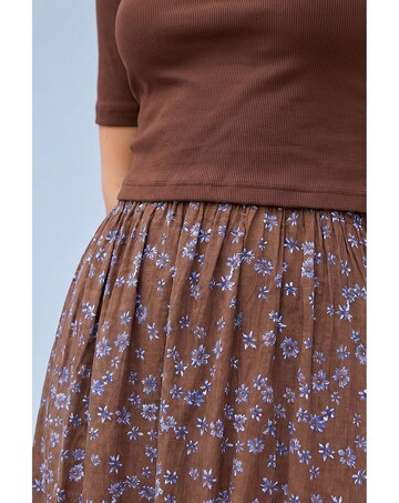 Roman Floral Print Knit Dress