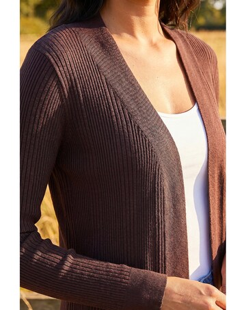 Roman Ribbed Knit Cardigan