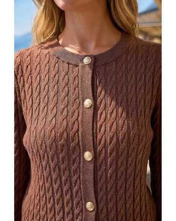 Roman Cable Knit Cardigan