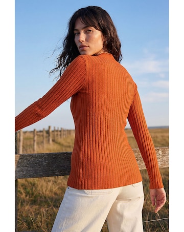 Roman Cable Rib Knit Jumper