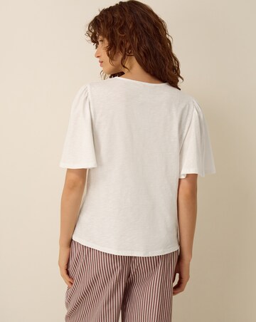 Monsoon Layla V-Neck Lace Jersey Top