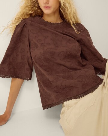 Monsoon Sabine Floral Embroidered Top