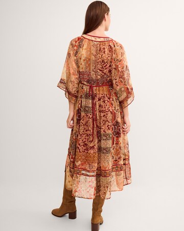 Monsoon Evelina Shimmer Print Midi Dress