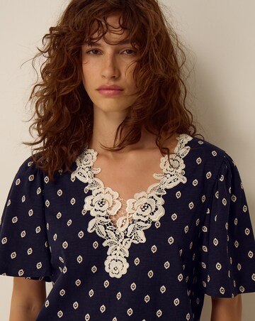 Monsoon Janey Printed Jersey Top